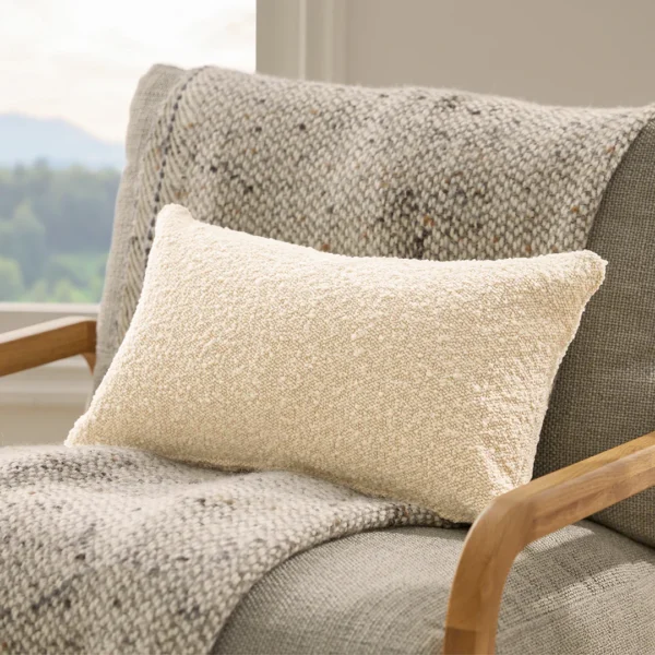 Gabriola Small Pillow – Ivory Bouclé
